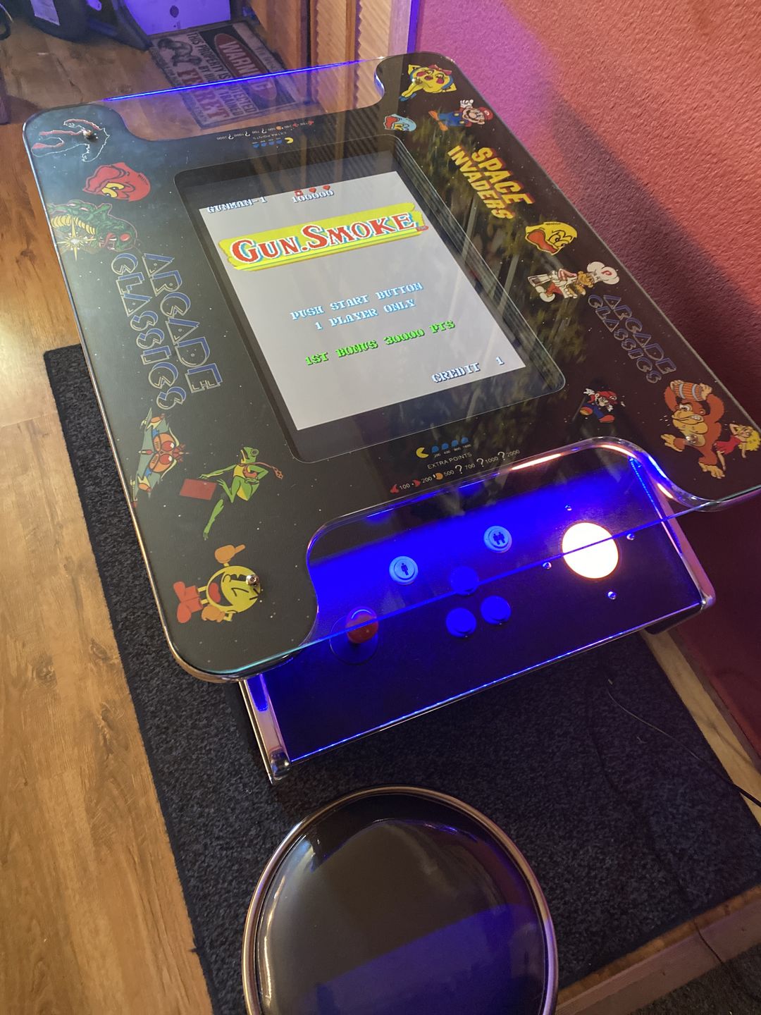 Customer photo review of Cocktail Arcade Machine 412 w/ Track Ball - Blk retro