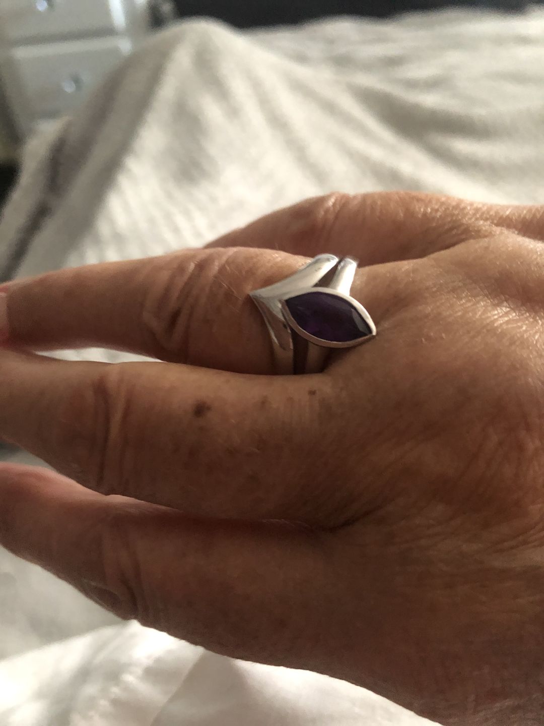 Customer photo review of Grecian Wishbone Stacking Ring