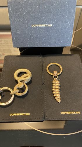 Customer photo review of Brass Rattlesnake Tail Pendant