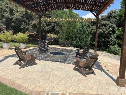 Customer photo review of Set of 4 - DuraWeather Poly® King Size Folding Adirondack Chairs With Built In Cup Holders