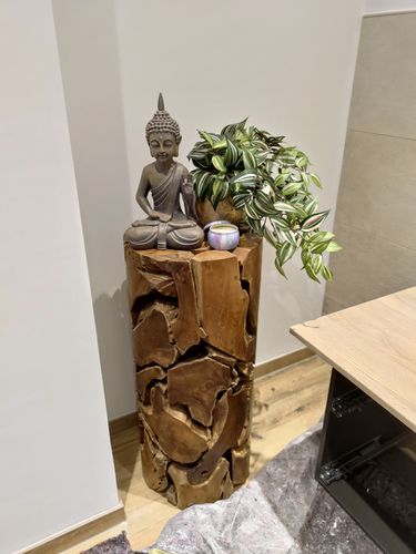 Customer photo review of Teak Holz Säule XILON rund