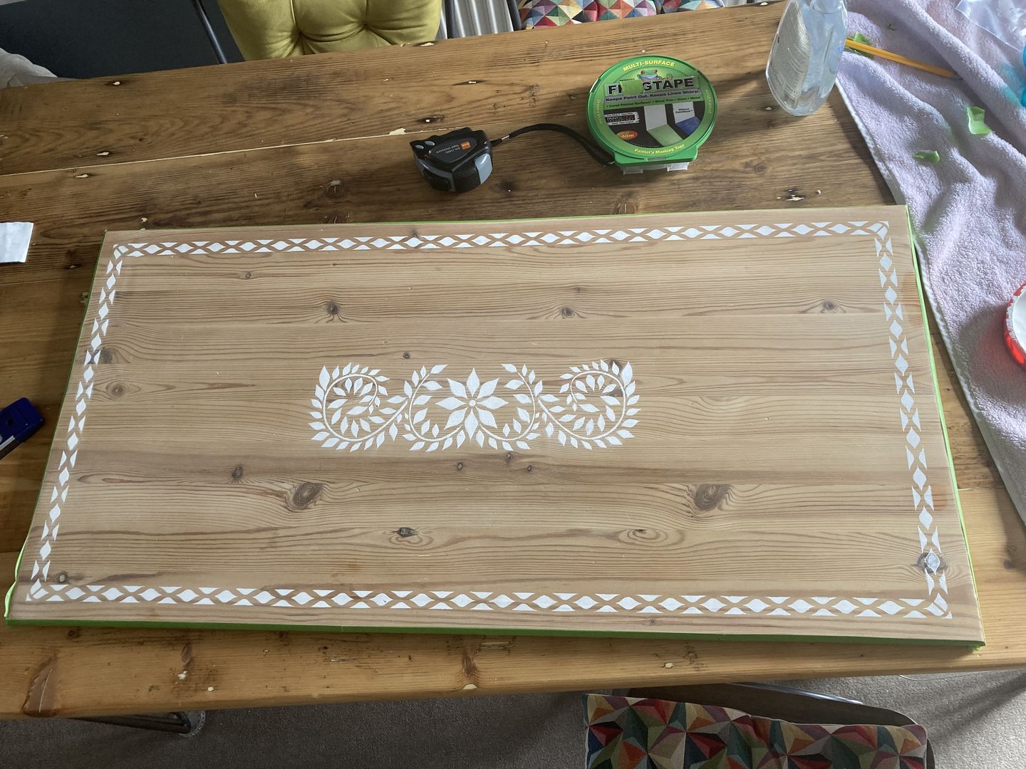 Customer photo review of JAIPUR Indian Inlay Furniture Stencil