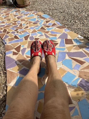 Customer photo review of Women Retro Embroidered Casual Floral Shoes
