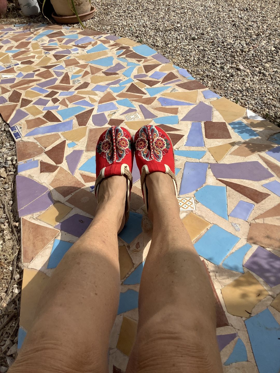 Customer photo review of Women Retro Embroidered Casual Floral Shoes