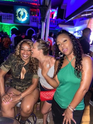 Customer photo review of Camo Button-Down Romper