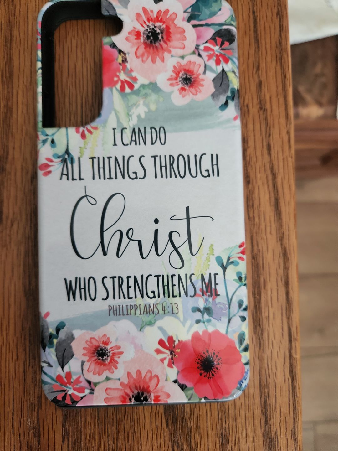 Customer photo review of I can do all things through Christ Philippians 4:13 phone case