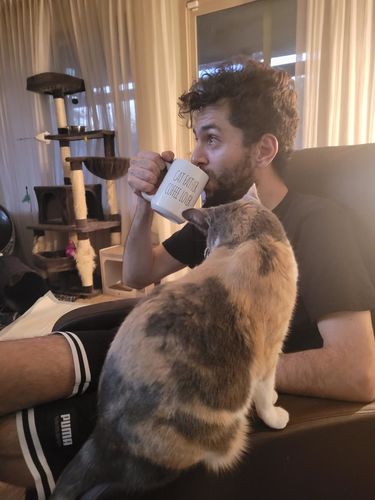 Customer photo review of Personalized Cat Dad Mug