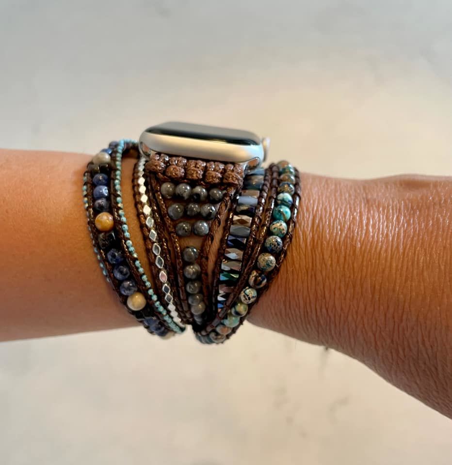 Customer photo review of Serene Ocean Apple Watch Strap