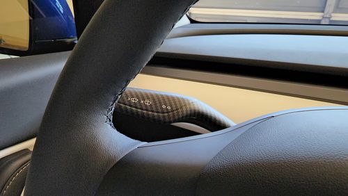 Customer photo review of NEW Gear Shift Covers Carbon Fiber for Tesla Model 3 & Y