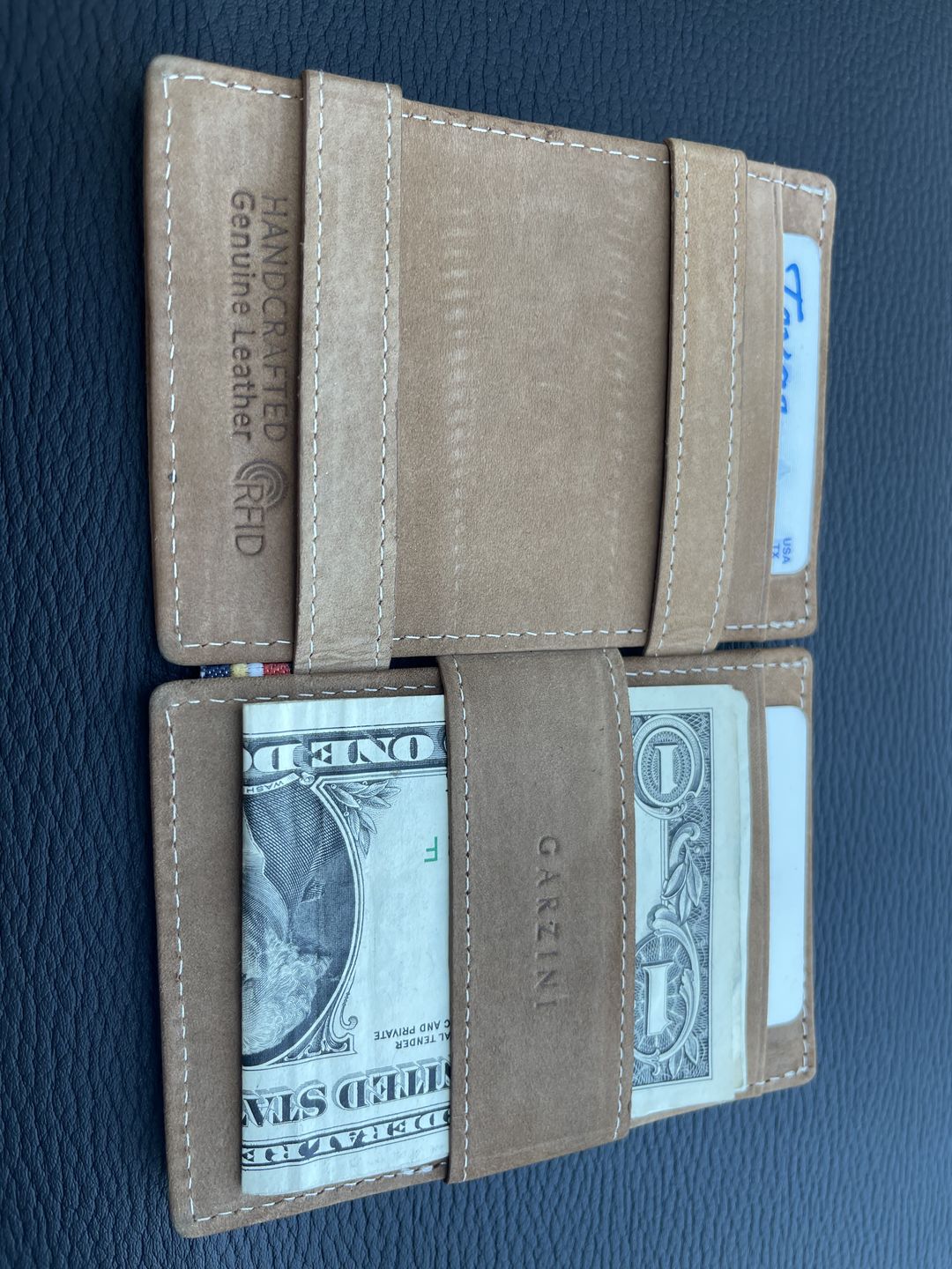 Customer photo review of Cavare Magic Wallet Card Sleeves