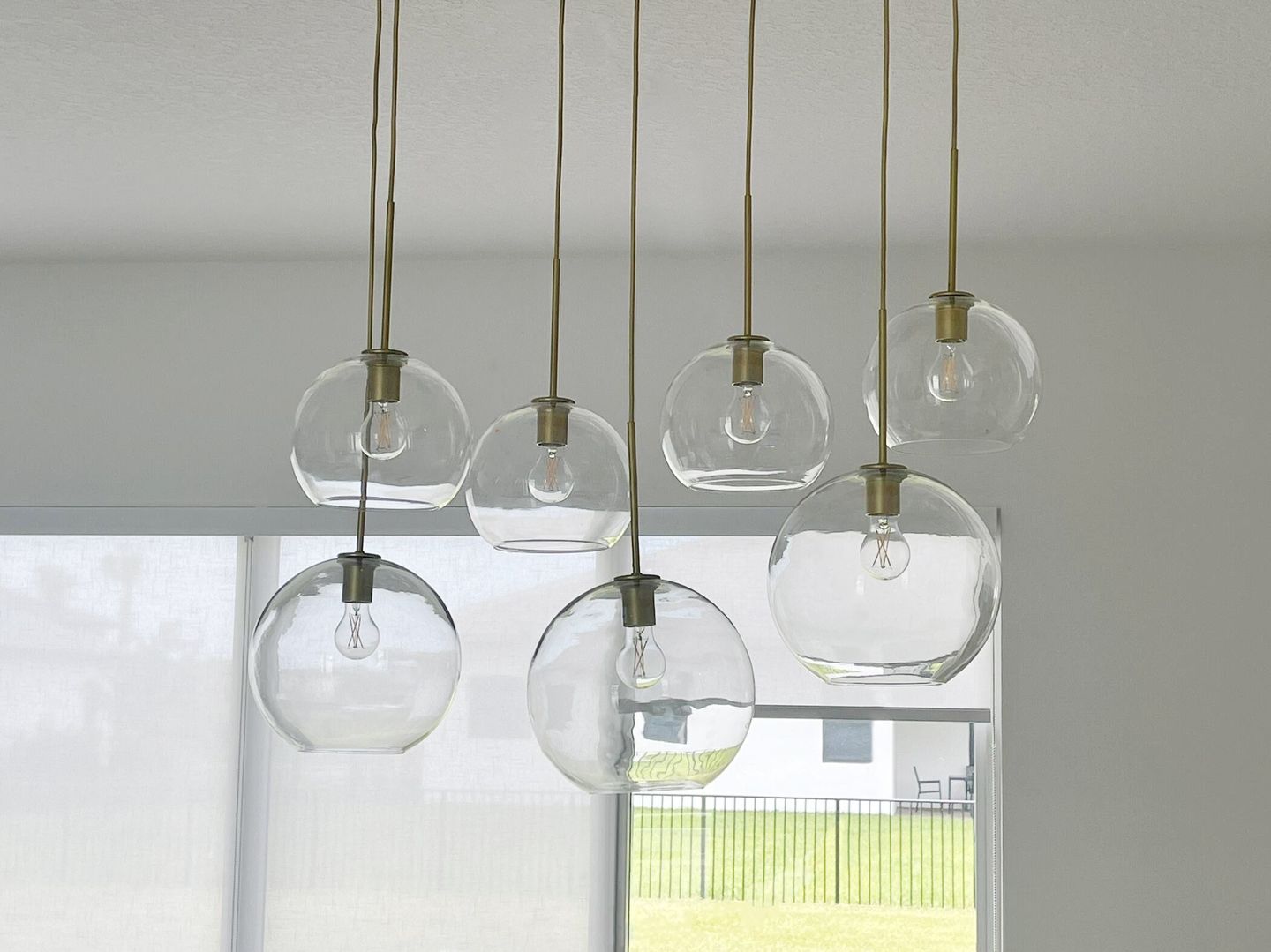 Customer photo review of Globe Cluster Kitchen Island Pendant Light
