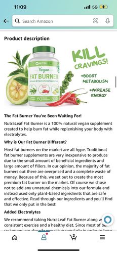 Customer photo review of NutraLeaf® Vegan Fat Burner
