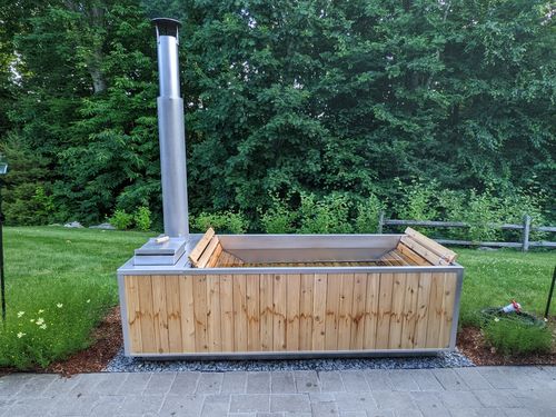 Customer photo review of Wood Burning Hot Tub