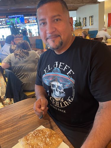 Customer photo review of Premium El Jefe Is Grilling OG Greaser Tee