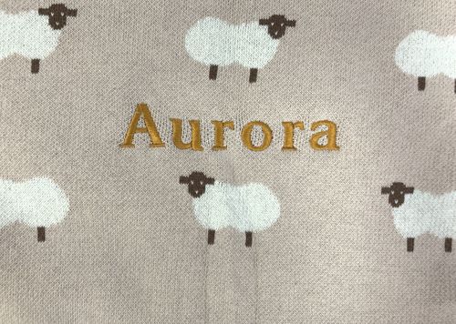 Customer photo review of Personalized Baby Sheep Blanket