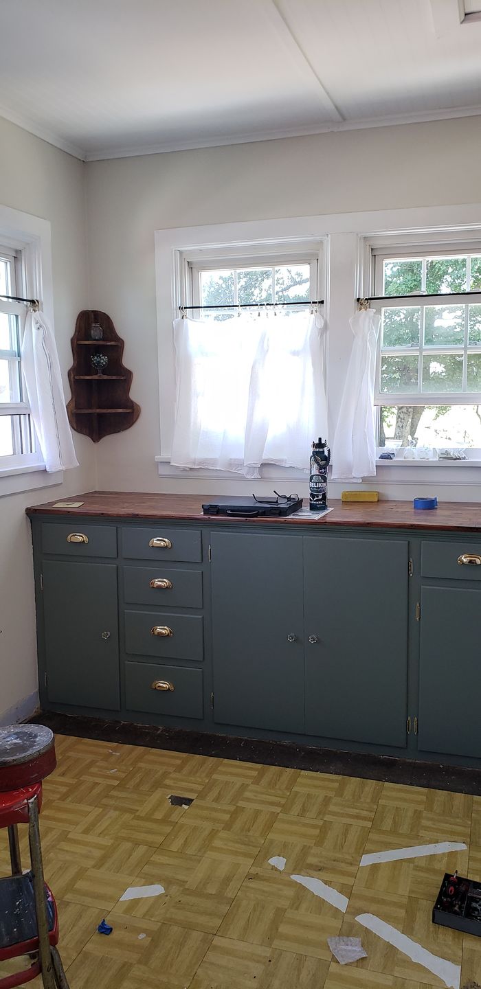 Customer photo review of Classic Polished Brass Cupboard Handles