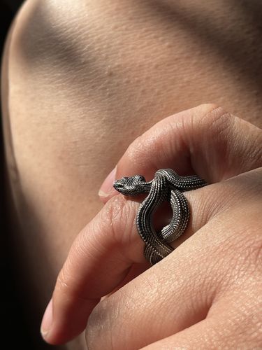 Customer photo review of Silver Snake Ring