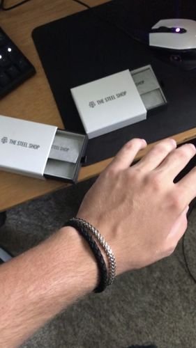 Customer photo review of 4mm Franco Link Engravable Bracelet