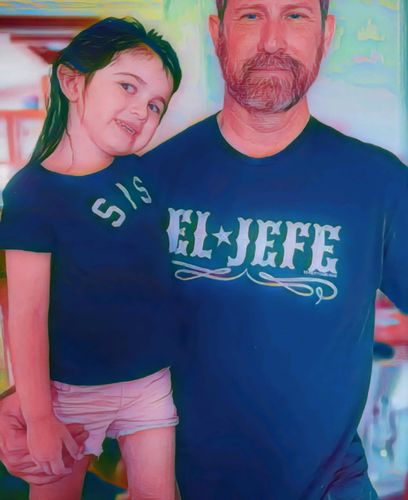 Customer photo review of El Jefe Old School OG Chingon T-Shirt