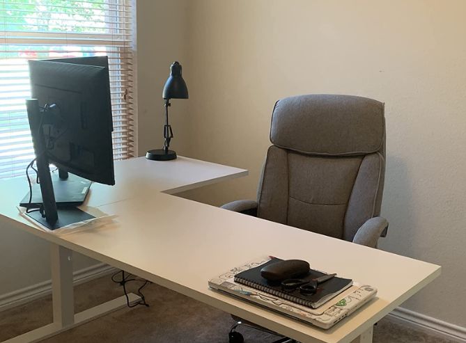 Customer photo review of Ergonomic Reclining  Massage Office Chair with Breathable Fabric Light Gray
