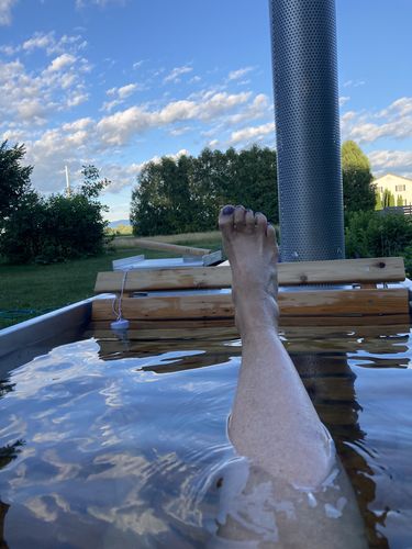 Customer photo review of Wood Burning Hot Tub