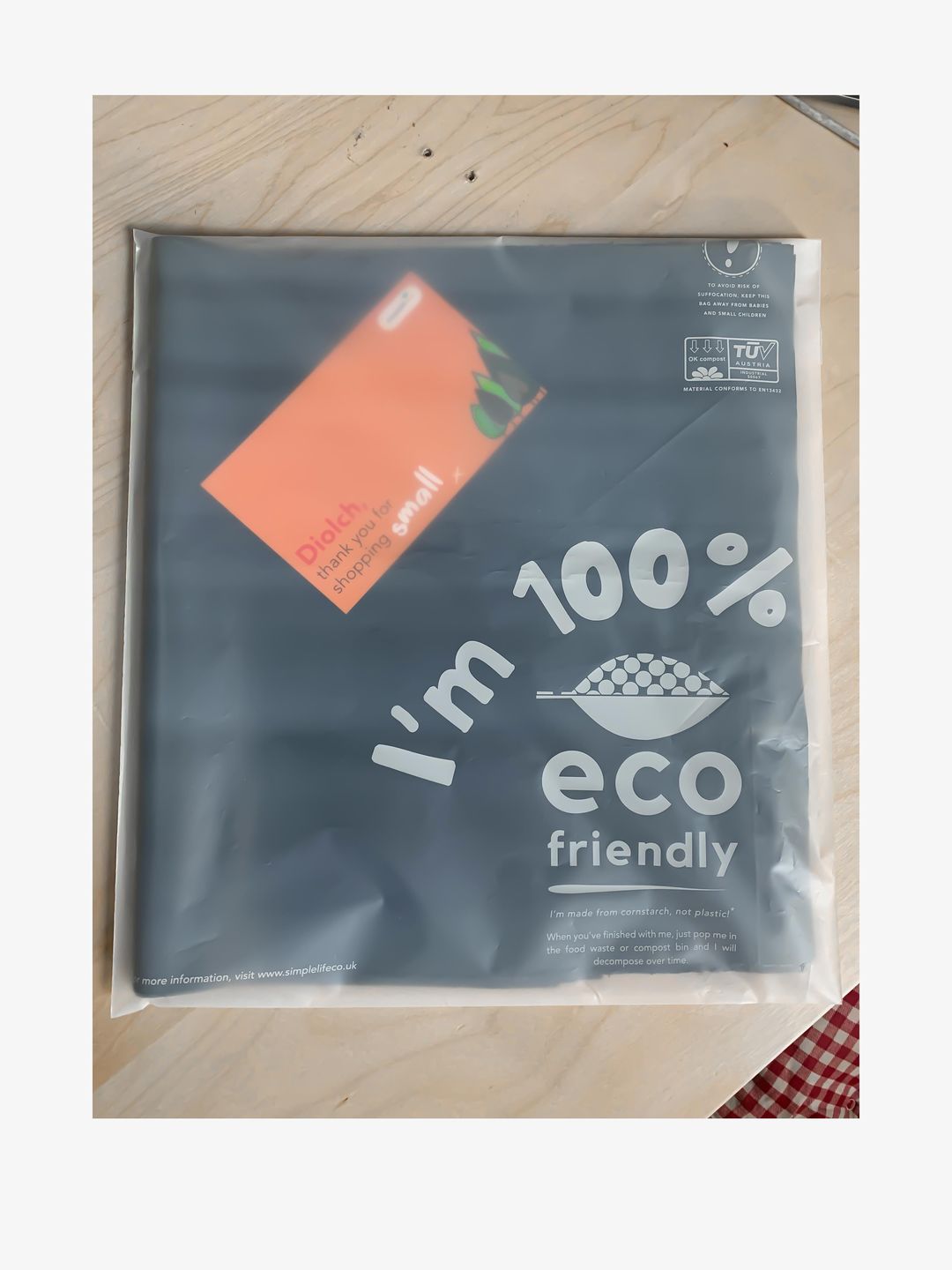 Customer photo review of Compostable Mailing Bags