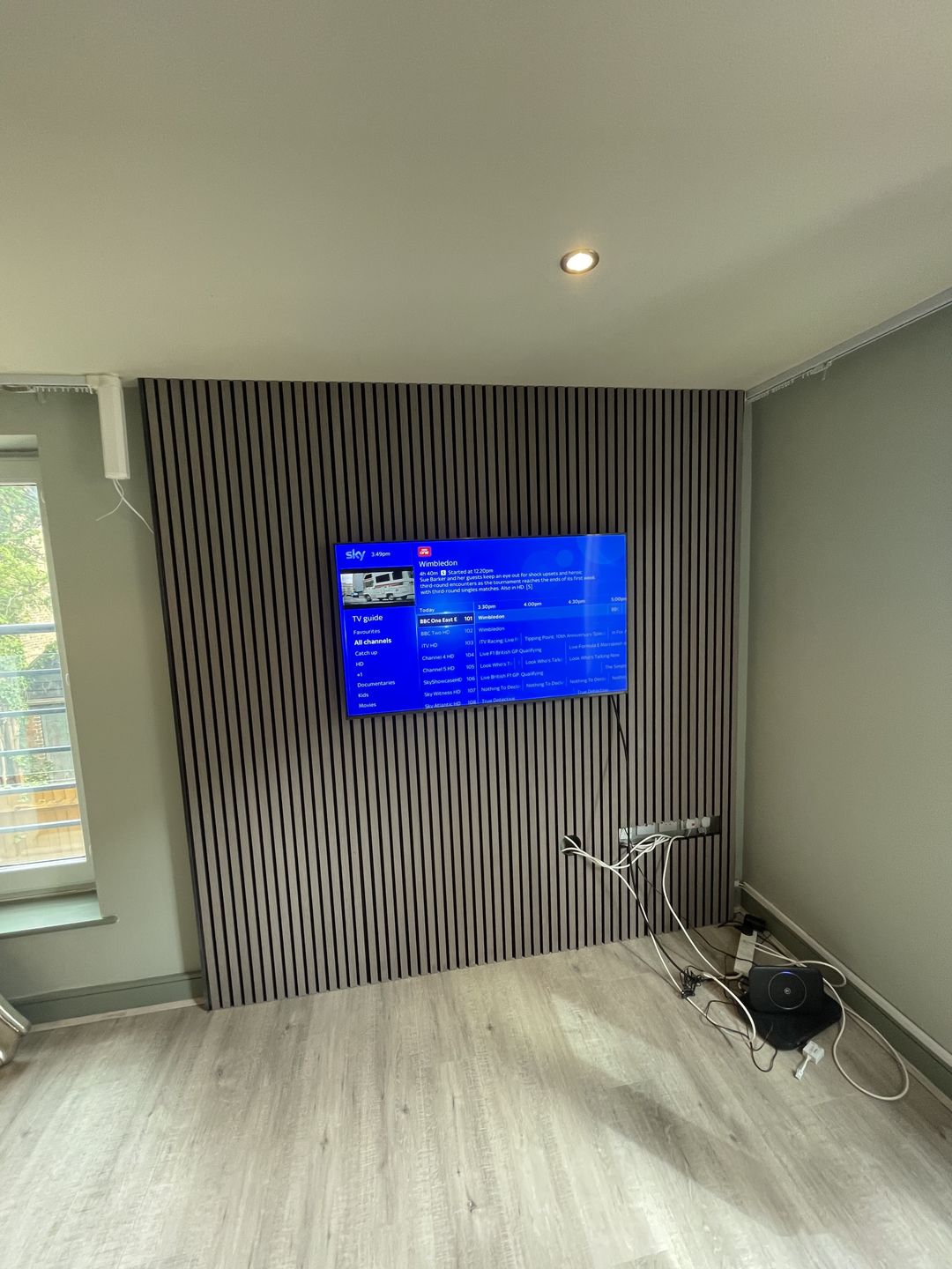 Customer photo review of SlatWall Acoustic Grey Oak