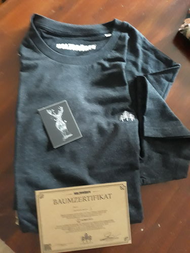 Customer photo review of Herren Shirt Stick - Schwarz meliert (🌲)