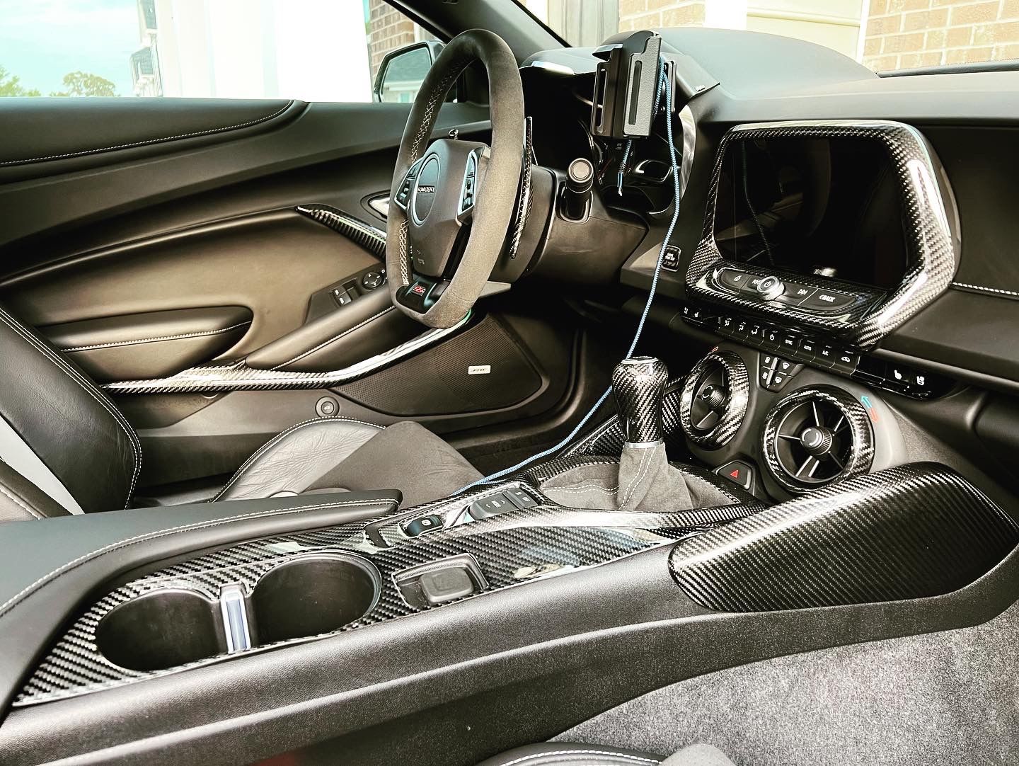 Customer photo review of [Set] Carbon Fiber Center Console AC Vent Covers For 2016-2021 Chevy Camaro