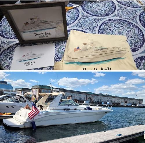 Customer photo review of Custom Bucket Stickers (5 Pack)