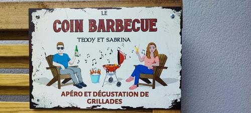 Customer photo review of Notre coin Barbecue - Extérieur - Pancarte de porte