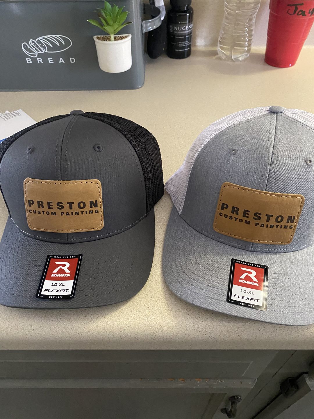Customer photo review of Richardson 110 Flexfit Custom Leather Patch Hat