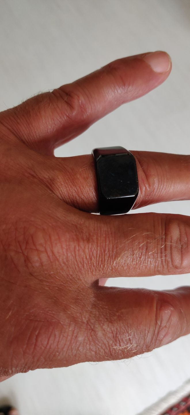 Customer photo review of Matte Black Onyx Vikings Energy Ring
