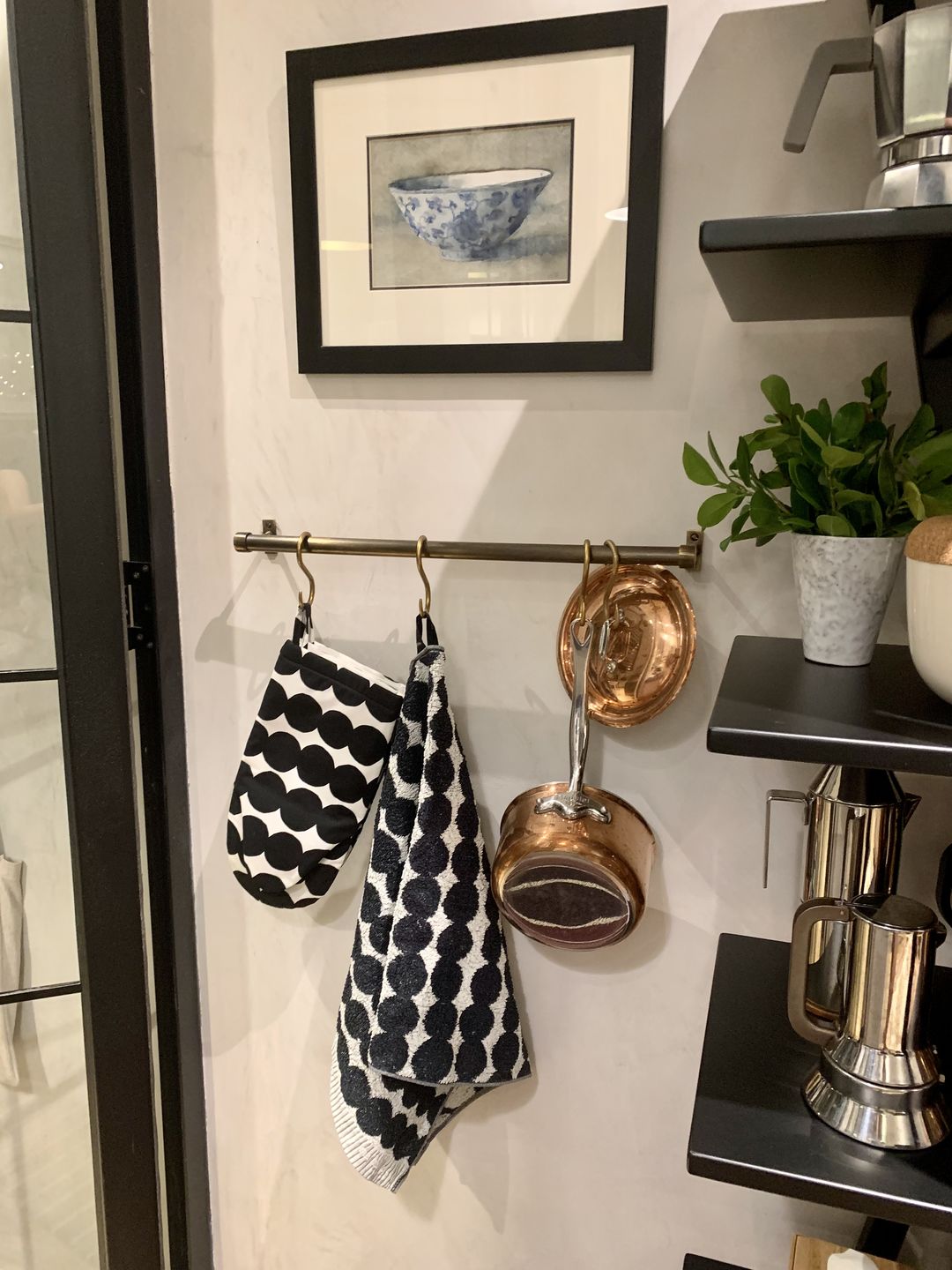 Customer photo review of Aged Brass Hanging Rail