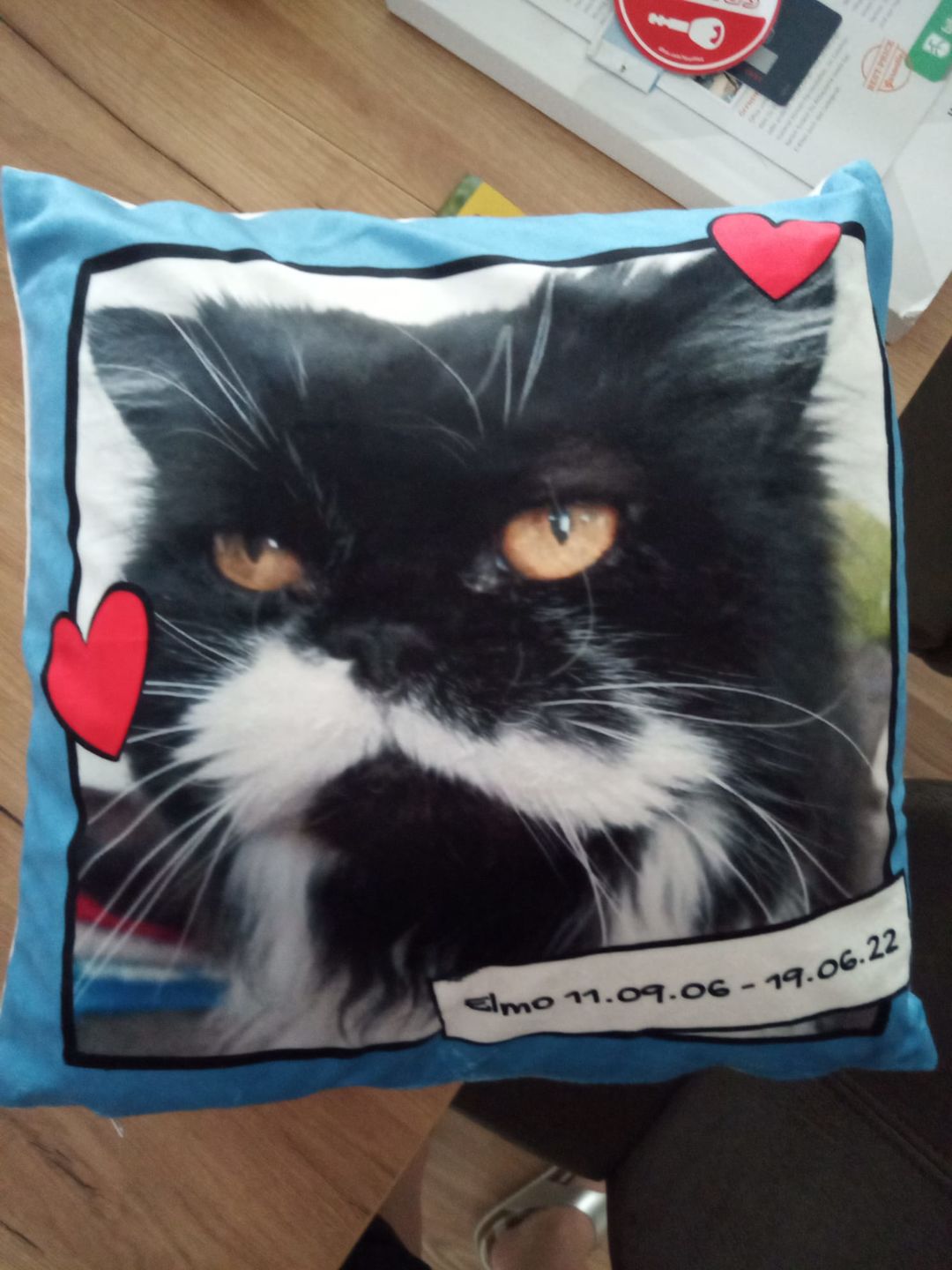 Customer photo review of Fotokissen mit Herzchen - Individuelles Kissen