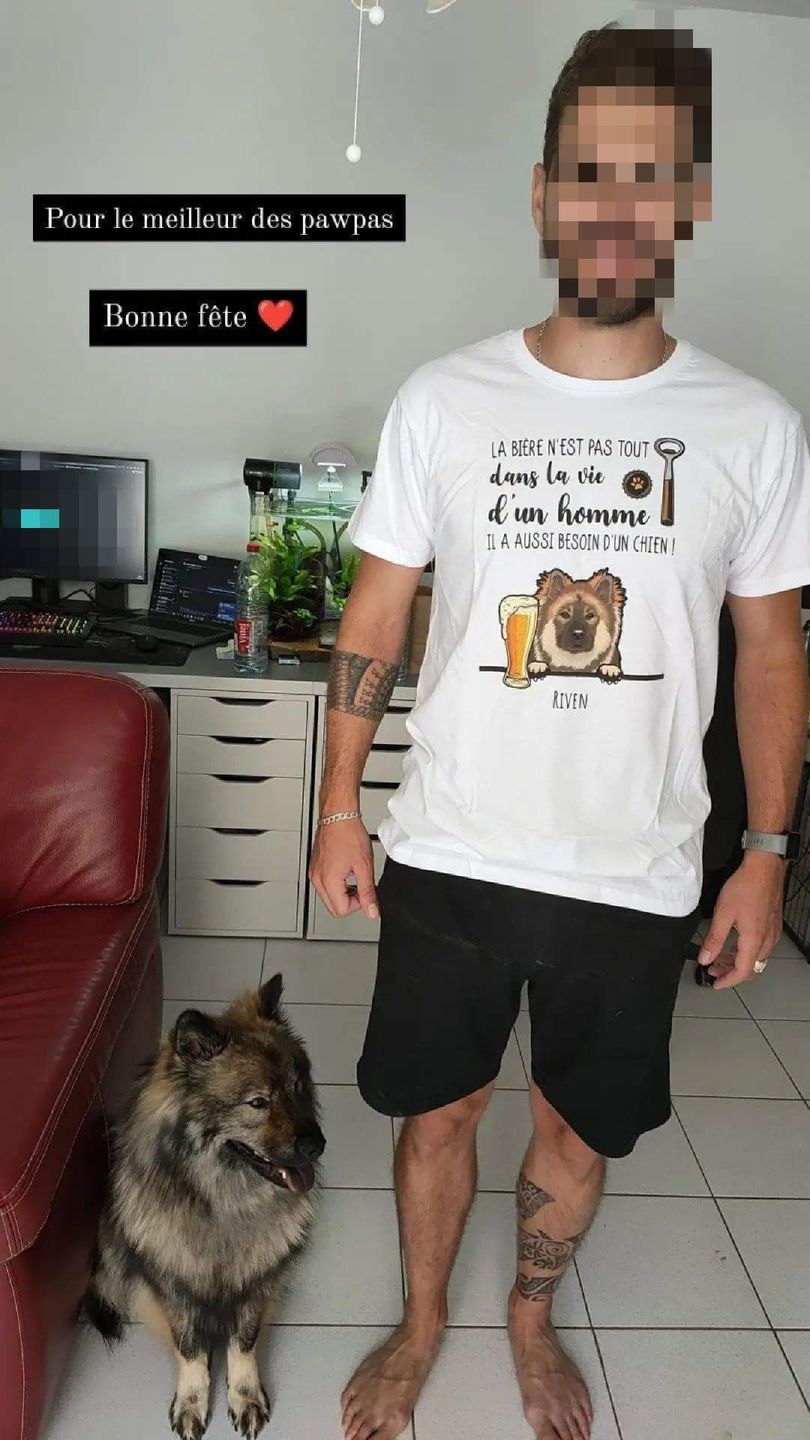Customer photo review of Bière et Wouaf - T-Shirt personnalisé