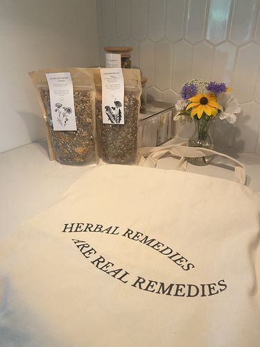 Customer photo review of Herbal Remedies Are Real Remedies Tote Bag