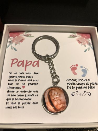 Customer photo review of Porte clé échographie pour Futur Papa
