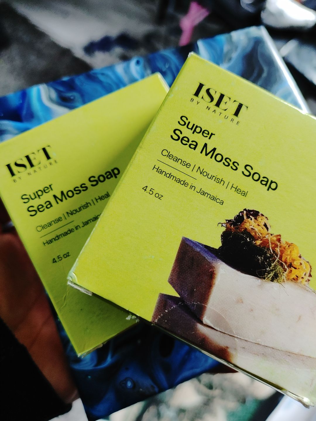 Customer photo review of Super Sea Moss Soap with Purple Sea Moss, Gold Sea Moss and Spirulina