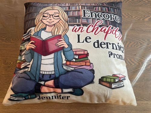 Customer photo review of La dévoreuse de livres - amis-Coussin