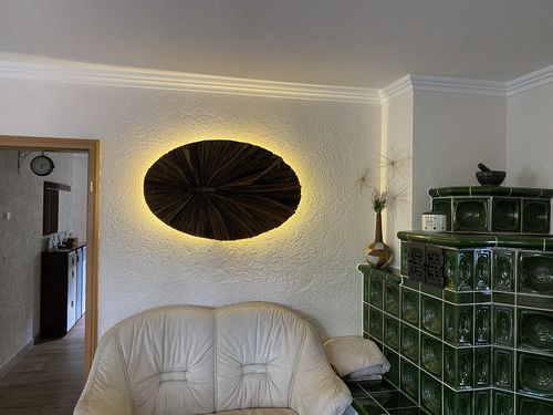 Customer photo review of Wandlampe Holz LUNAR