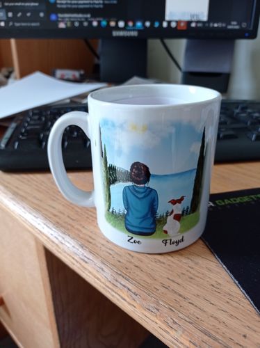 Customer photo review of Girl & Dogs - Life is better with a dog Personalised Mug