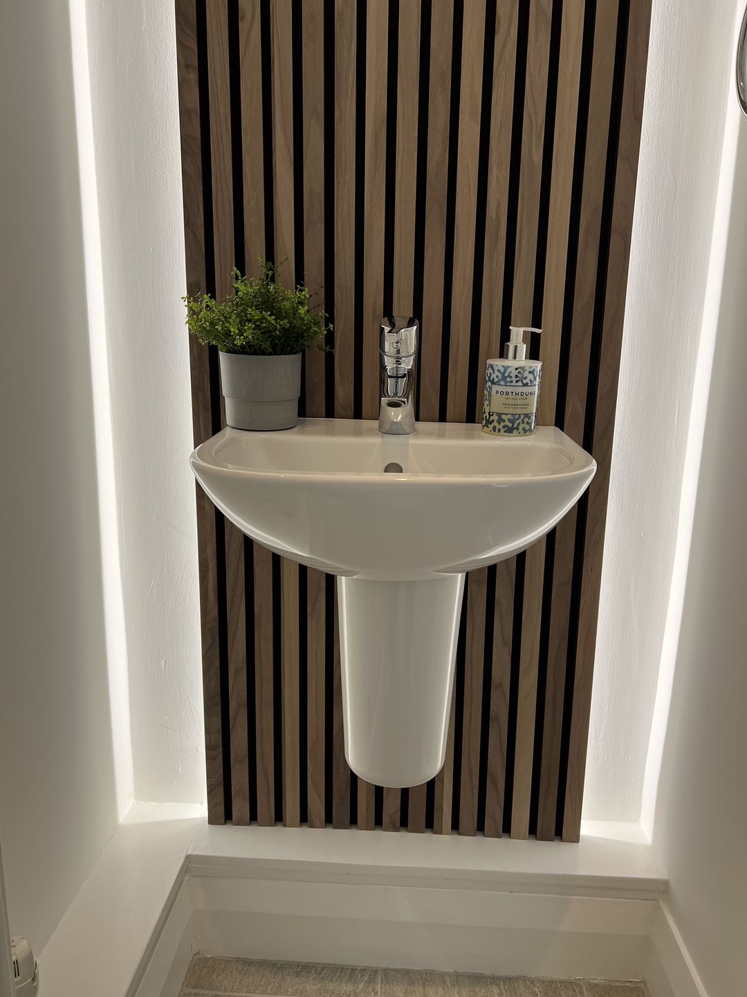 Customer photo review of SlatWall Acoustic Walnut