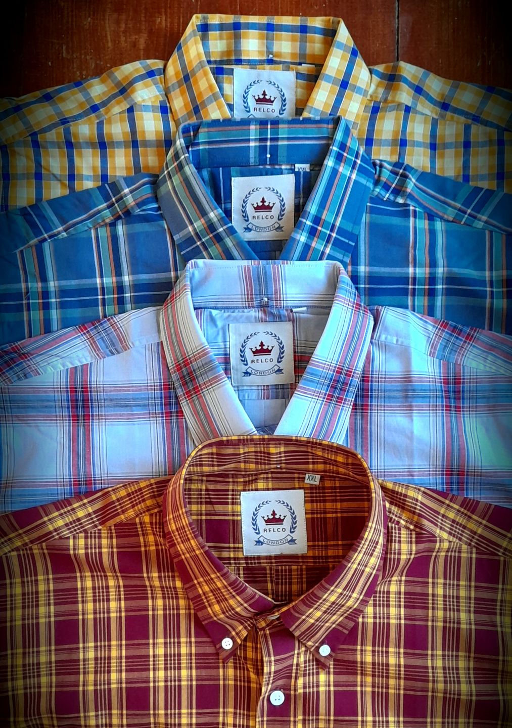 Customer photo review of Burgundy & Mustard Check Shirt- CK-51 - UP TO 5XL