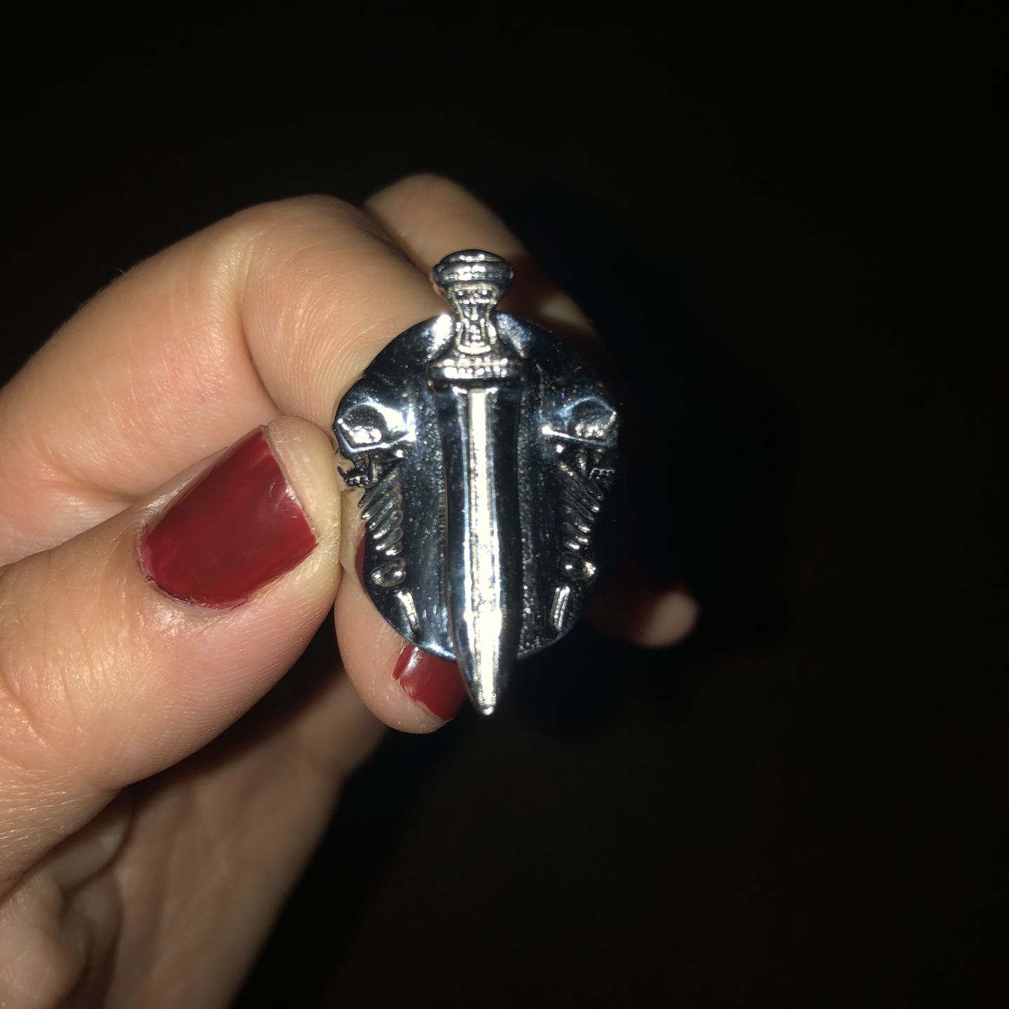 Customer photo review of CATACOMB SWORD RING