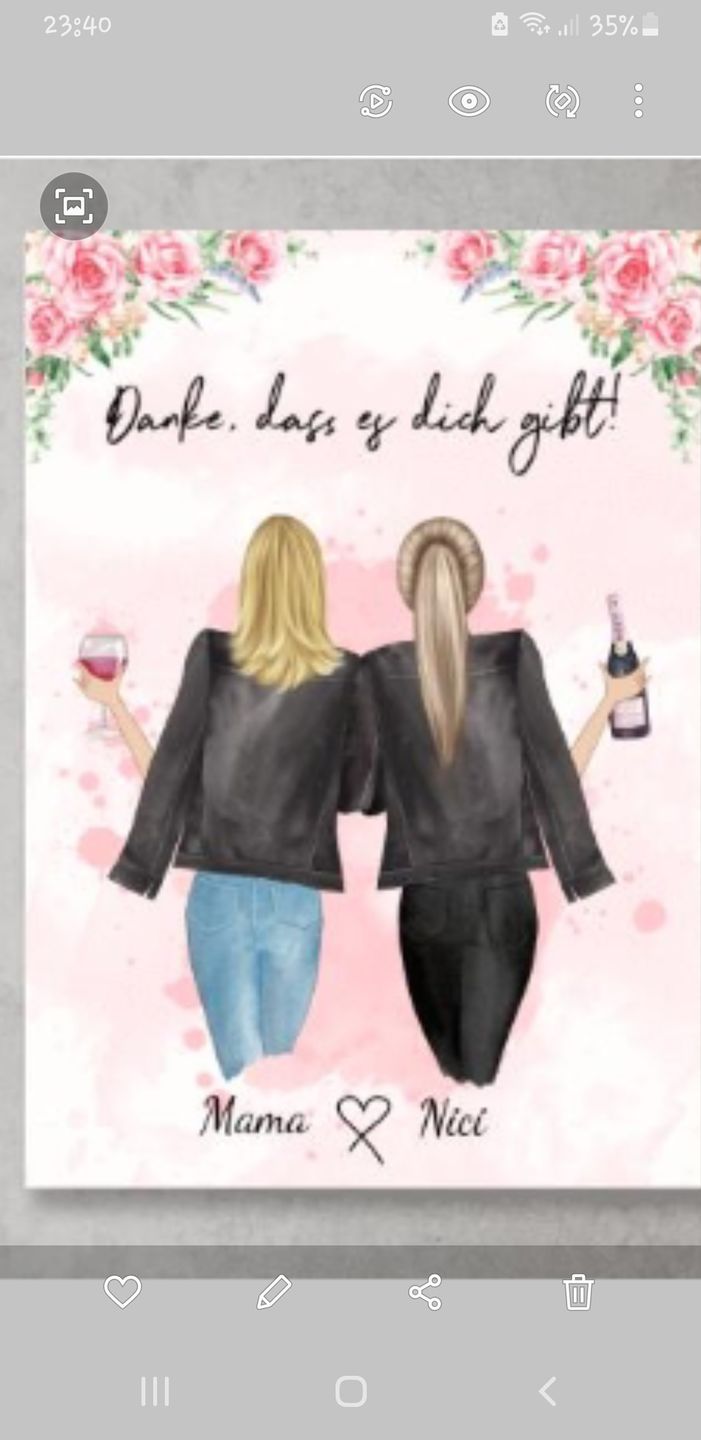 Customer photo review of Mutter & Tochter - Personalisiertes Poster