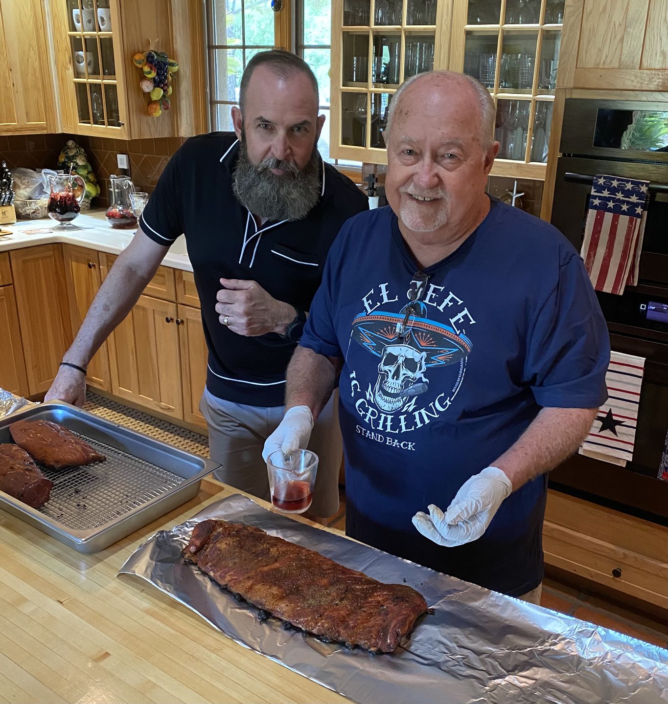 Customer photo review of Premium El Jefe Is Grilling OG Greaser Tee
