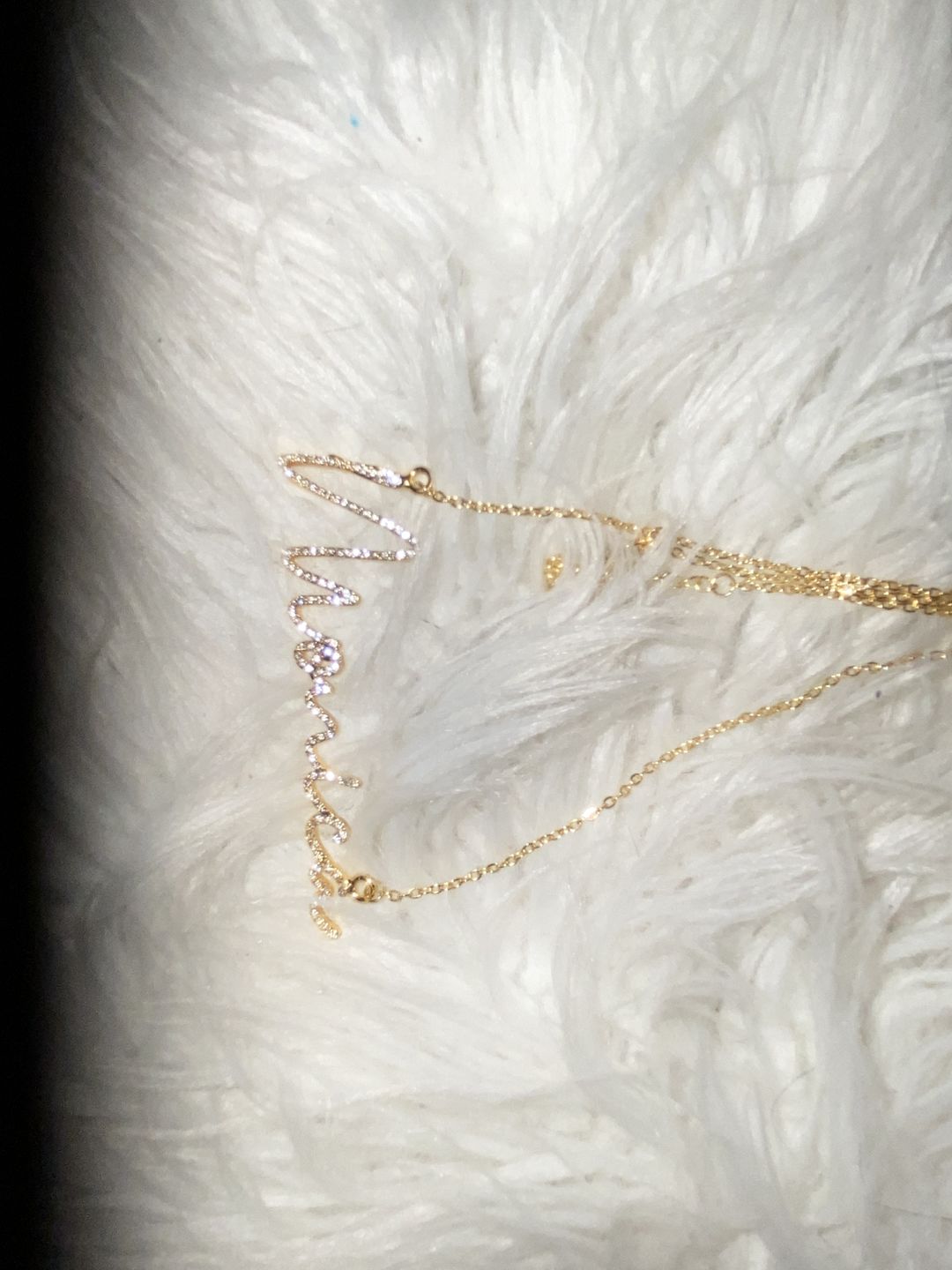 Customer photo review of Luxe Crystal Custom Necklace