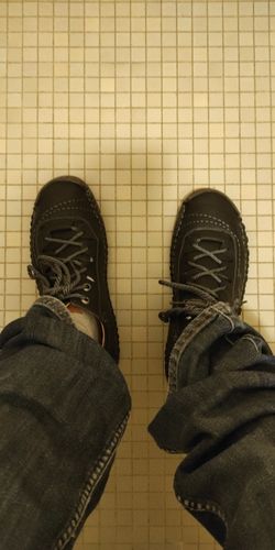 Customer photo review of Hand Stitching Retro Split Leather Shoes