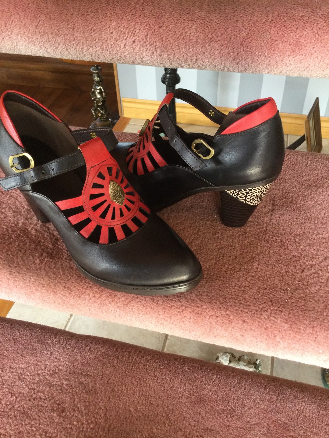 Customer photo review of Retro Leather Grace Adjustable Belt Pumps